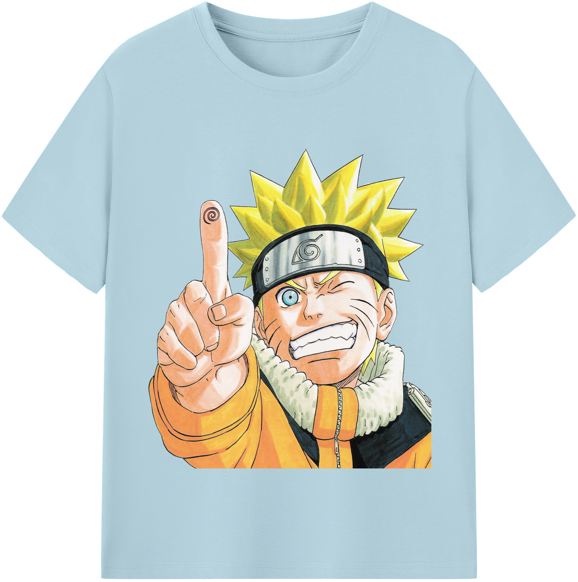 （画像用） NARUTO -ナルト- うずまき ナルト Uzumaki Naruto 綿100％半袖Tシャツ（フロントプリント）